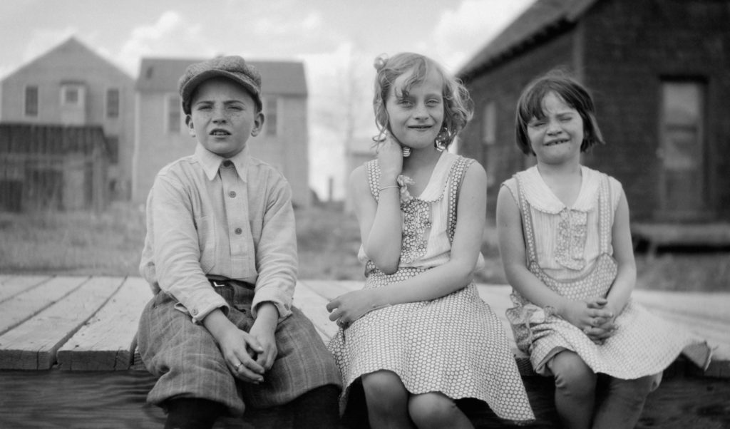 A picture taken by Lora Webb Nichols of Charles, Mary Jane and Patricia McDonald in 1930