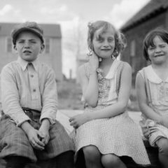 A picture taken by Lora Webb Nichols of Charles, Mary Jane and Patricia McDonald in 1930