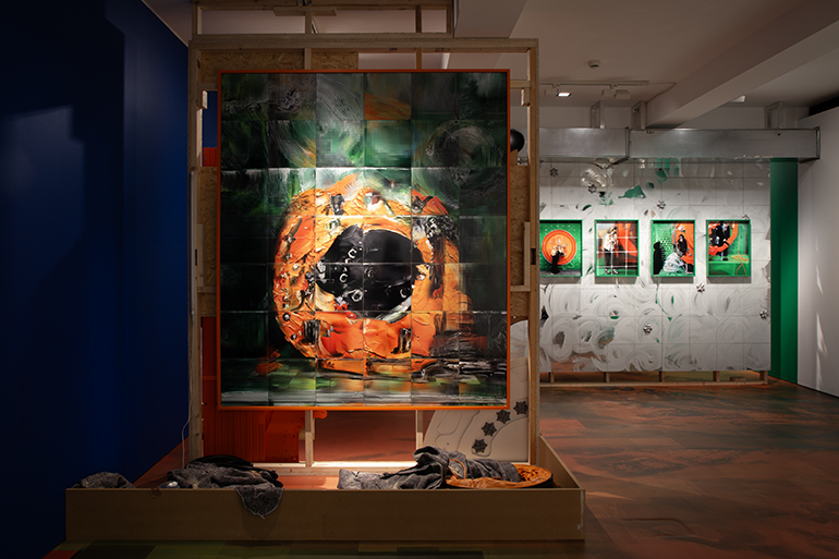 Exhibition view of V3 Model Collapse